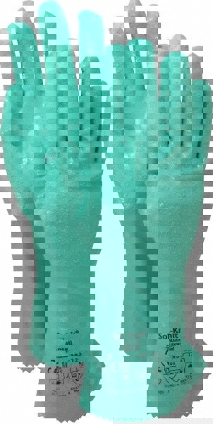 Series 39-122 Chemical Resistant Gloves: Size Small, 47.00 Thick, Nitrile, Nitrile, Supported,